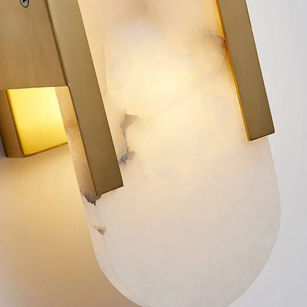 Applique murale design en cuivre et marbre naturel pour intérieur — LZ4X9J