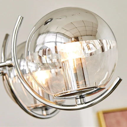 Lustre LED design en verre et chrome pour décoration intérieure — LZ4X9M