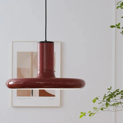 Suspension rouge en forme de soucoupe volante style nordique vintage — LZ4X9M
