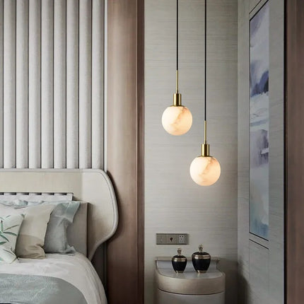 Suspension LED minimaliste en marbre — LZ4X9T1