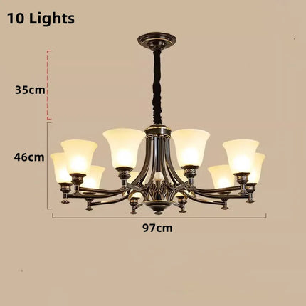 Lustre suspension vintage industriel en cuivre style nordique — LZ7D4Q