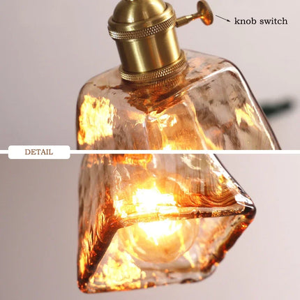 Lustre suspension en verre rétro pour café et restaurant — LZ4X9P2