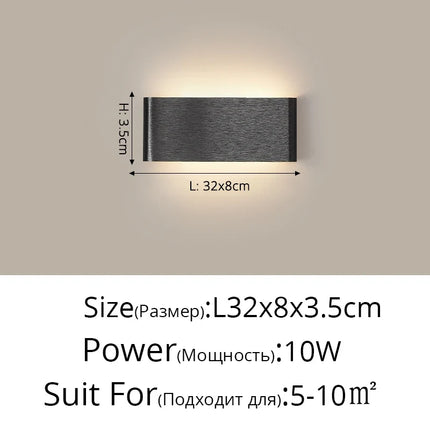 Lampe de chevet LED carrée en aluminium pour hôtel — LZ4X9T1