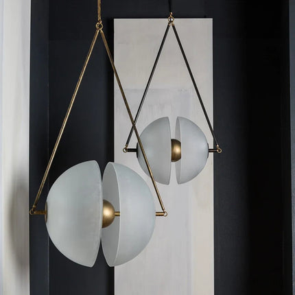 Suspension en verre et métal style Art déco — LZ4X9T1