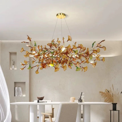 Suspension en verre design ginkgo pour éclairage élégant — LZ4X9M