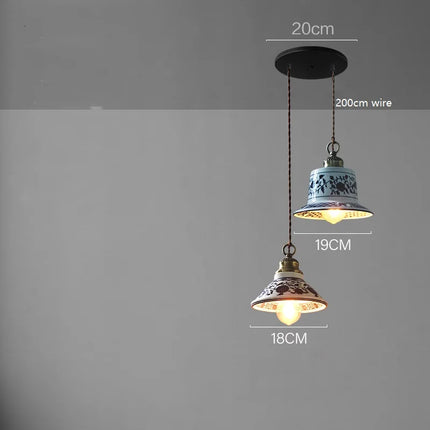 Suspension LED simple en céramique au design moderne — LZ4X9P