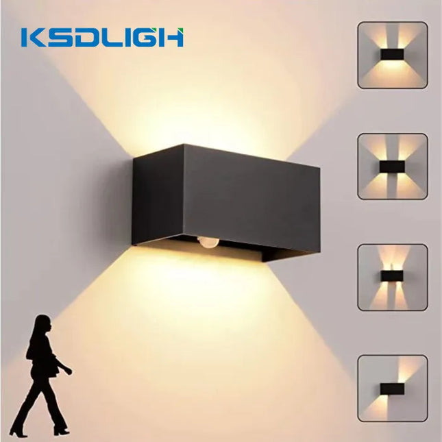 Applique murale LED RGB étanche avec capteur de mouvement compatible Tuya — LZ4P9XQ