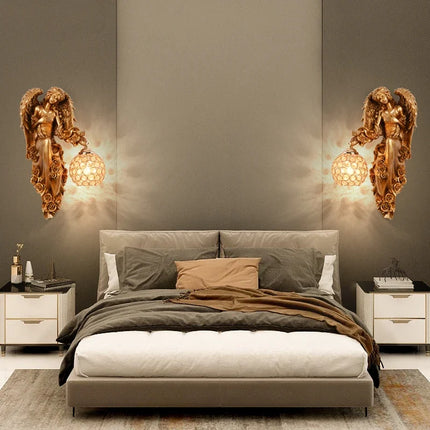 Applique murale LED nordique décorative ange sirène en résine — LZ4X9T2