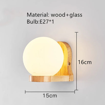 Suspension ronde en bois style nordique pour salon et salle à manger — LZ4X9P