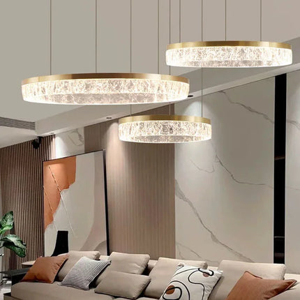 Lustre suspension moderne à anneau circulaire pour intérieur — LZ4X9Q