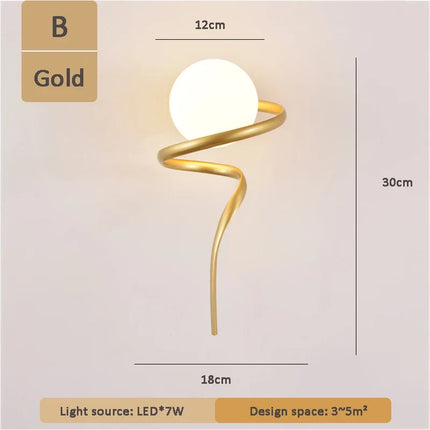 Applique murale ronde en verre au design moderne et créatif — LZ4X9P
