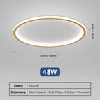 A Rond 48W Doré / 3 couleurs sans télécommande