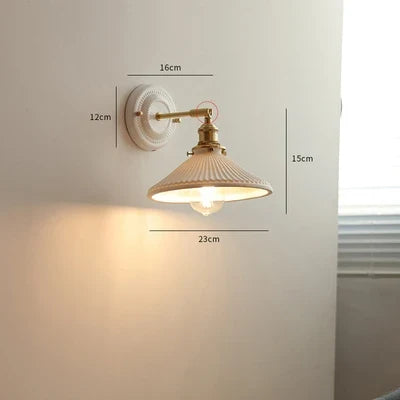 Applique murale LED style nordique japonaise cuivre et blanc — LZ4X9TQ