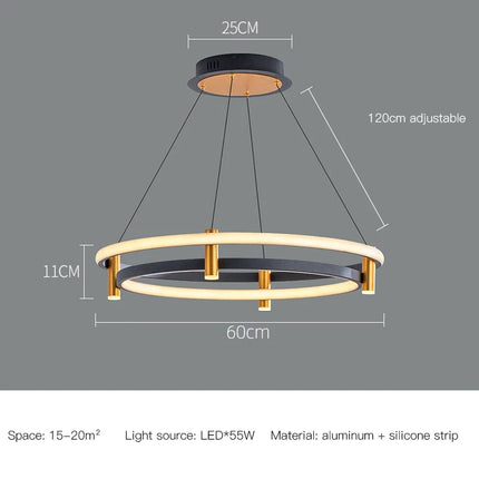 Lustre LED nordique en anneau décoratif pour intérieur — LZ4Q7D2
