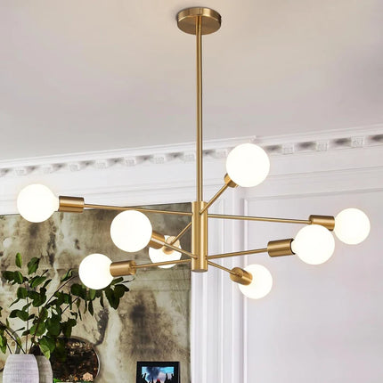Lustre suspension moderne style spoutnik 2, 4 ou 8 têtes — LZ4X9P