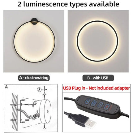 Applique murale LED cercle pour décoration intérieure — LZ4G7X9