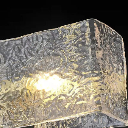 Applique murale carrée en verre motif eau pour décoration intérieure moderne — LZ4T9X