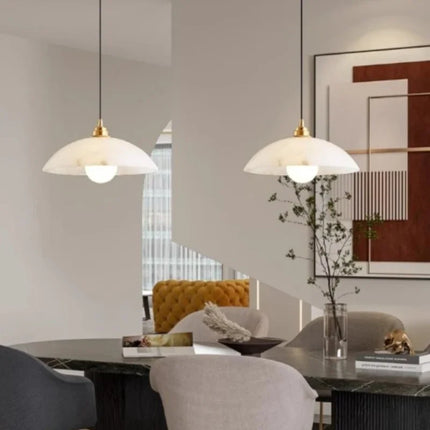 Lustre en marbre naturel au design nordique pour intérieur — LZ7XQ2