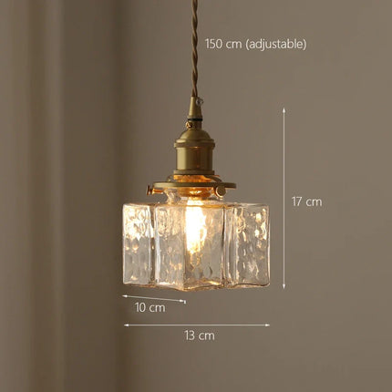 Lustre suspension japonais en verre avec éclairage LED minimaliste — LZ4P9XQ