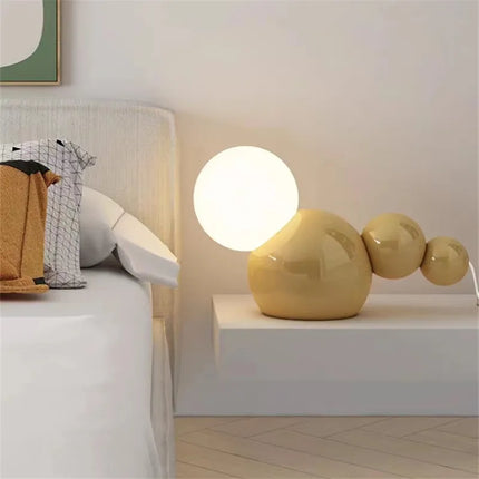 Lampe de chevet ronde en verre pour intérieur décoratif — LZ4X9T