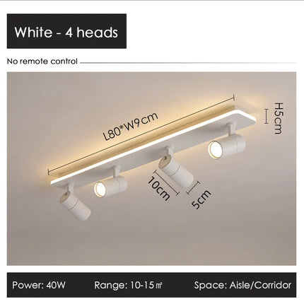 Plafonnier spot LED noir au design moderne — LZ4T9QJ2