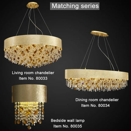 Lustre moderne en cristal LED à intensité variable — LZ4X9P2Q