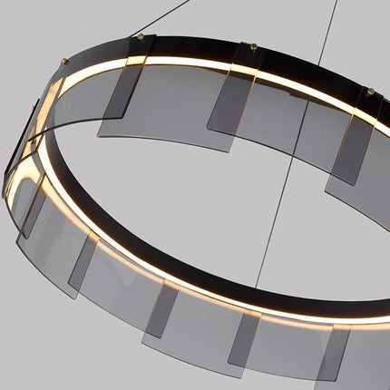Suspension LED nordique en verre fumé moderne — LZ4X9T1