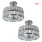 Argenté 2pcs / Blanc froid