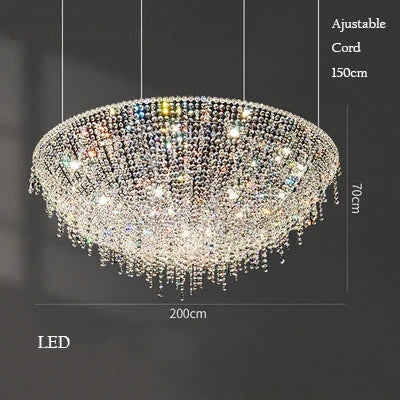 Lustre en cristal au design rétro pour décoration intérieure — LZ4QJ7