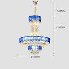 D150cm Bleu / Lumière chaude / CHINE