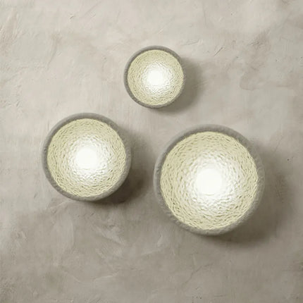 Applique murale LED vintage en résine et verre Wabi Sabi — LZ4X9T2