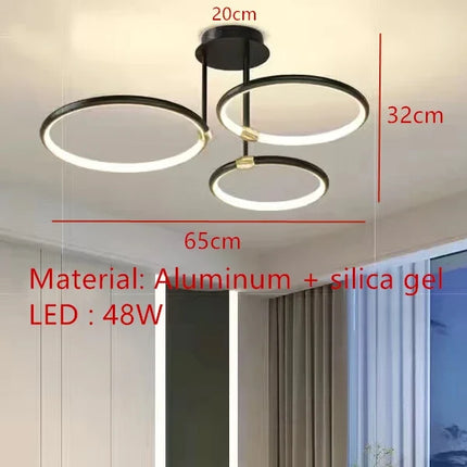 Lustre LED moderne avec variateur et télécommande pour intérieur — LZ4X9J