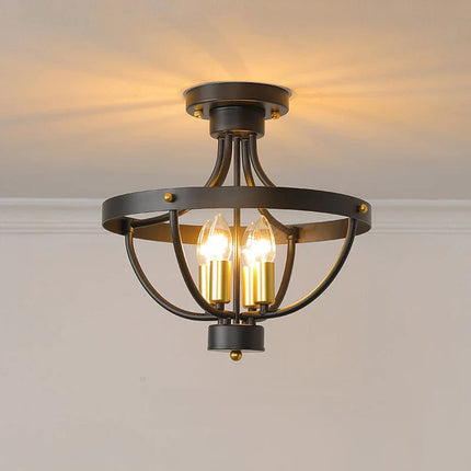 Lustre suspendu rustique au design géométrique moderne — LZ4X9J