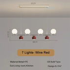 7 lumières rouge / Lumière chaude