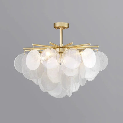 Lustre en verre et fer style nordique pour décoration de luxe — LZ4X9J