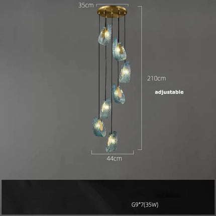 Lustre suspension LED en verre cristal pour éclairage — LZ4X9T1