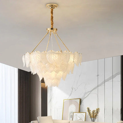 Lustre en cristal doré pour décoration intérieure moderne — LZ4Q9X7