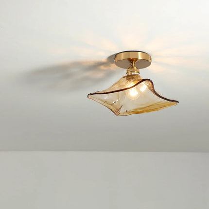 Plafonnier LED en verre style nordique industriel décoratif — LZ4P9XQ