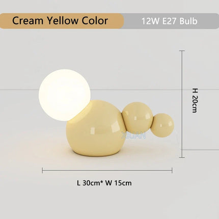 Lampe de chevet ronde en verre pour intérieur décoratif — LZ4X9T
