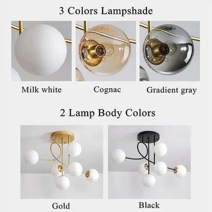 Lustre en verre pour éclairage intérieur élégant — LZ4G7T9