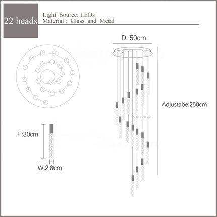 Lustre en cristal design pour intérieur contemporain — LZ4X9P2Q