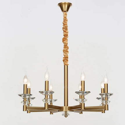 Lustre industriel en cristal et fer style européen rétro — LZ4X9P2