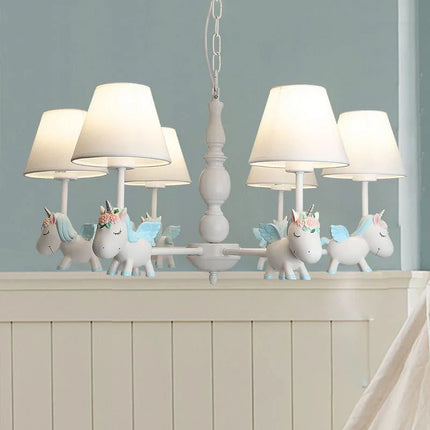 Lustre suspension dessin animé licorne pour chambre d’enfant — LZ4P9XQ