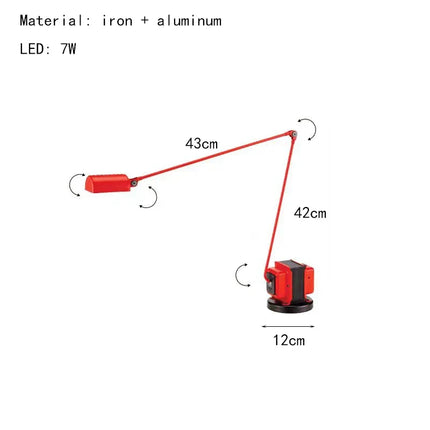 Lampadaire LED minimaliste à long bras en métal avec prise — LZ4X9P