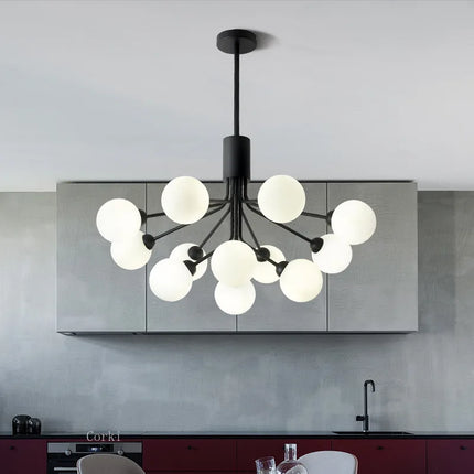 Lustre en verre design haricot magique pour éclairage romantique — LZ4F7X9