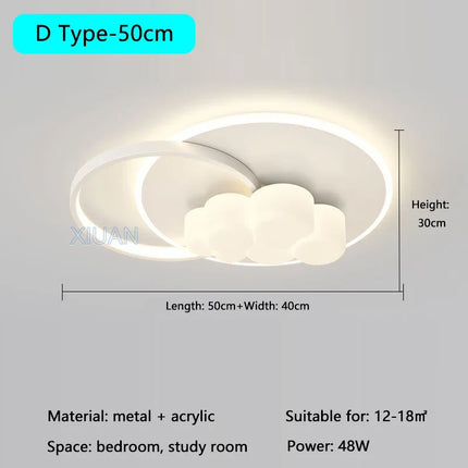 Plafonnier minimaliste avec suspension bulle et lustre nuage — LZ4Q9X2