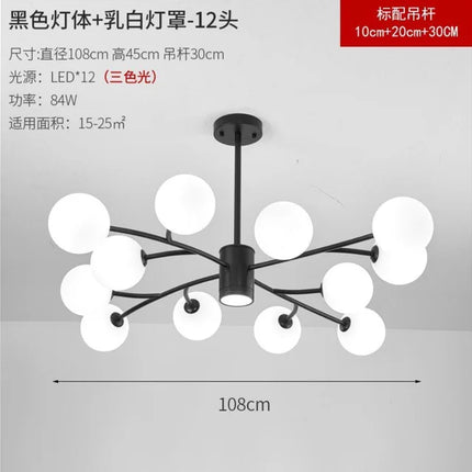 Lustre suspension LED en verre pour cuisine décorative — LZ4P9XJ