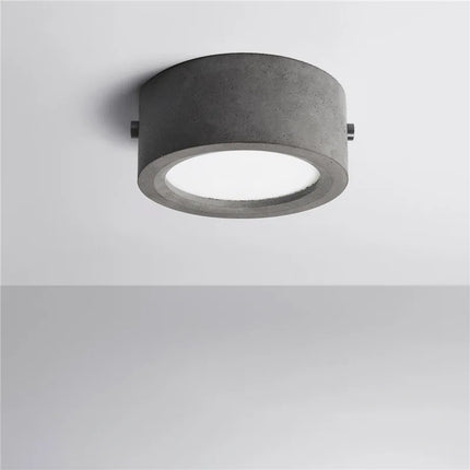 Plafonnier rond en ciment au style industriel pour intérieur — LZ4X9J2