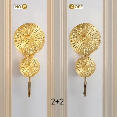 Applique murale LED dorée au design moderne pour décoration intérieure — LZ4X9T