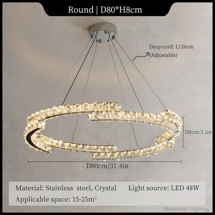Lustre LED en cristal au design moderne et élégant pour intérieur — LZ4X9T2